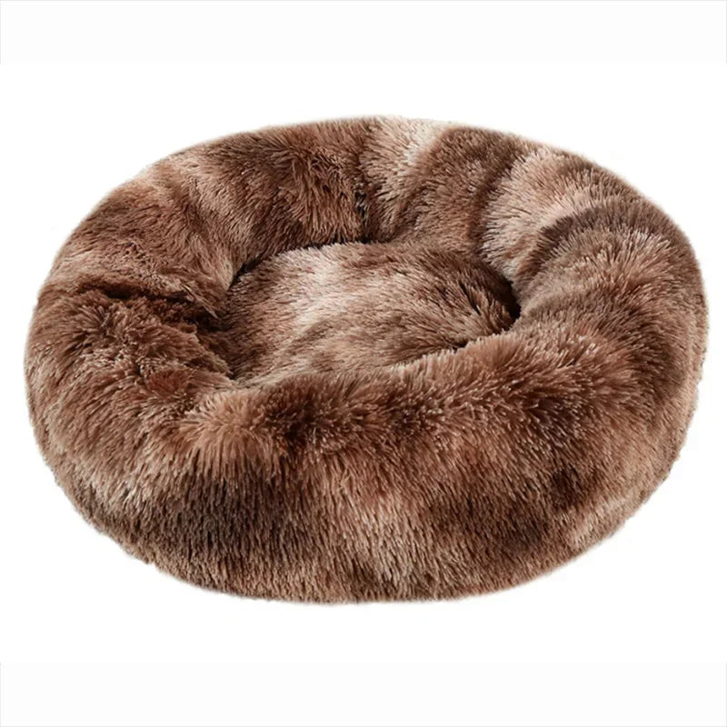 Cozy Calm Donut Pet Bed — Soft Plush Dog & Cat Bed