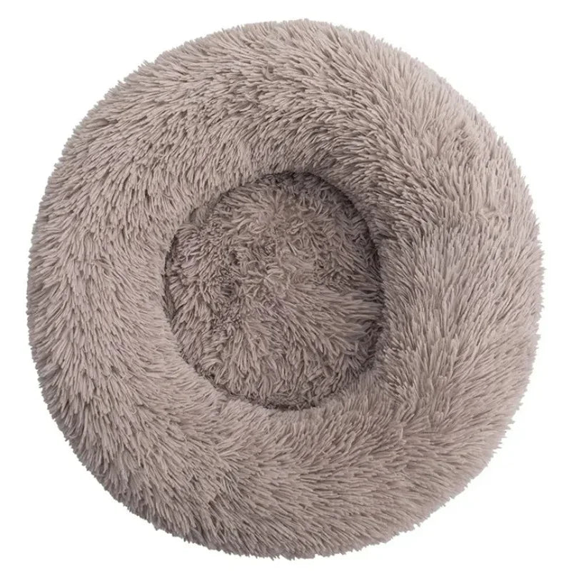 Cozy Calm Donut Pet Bed — Soft Plush Dog & Cat Bed
