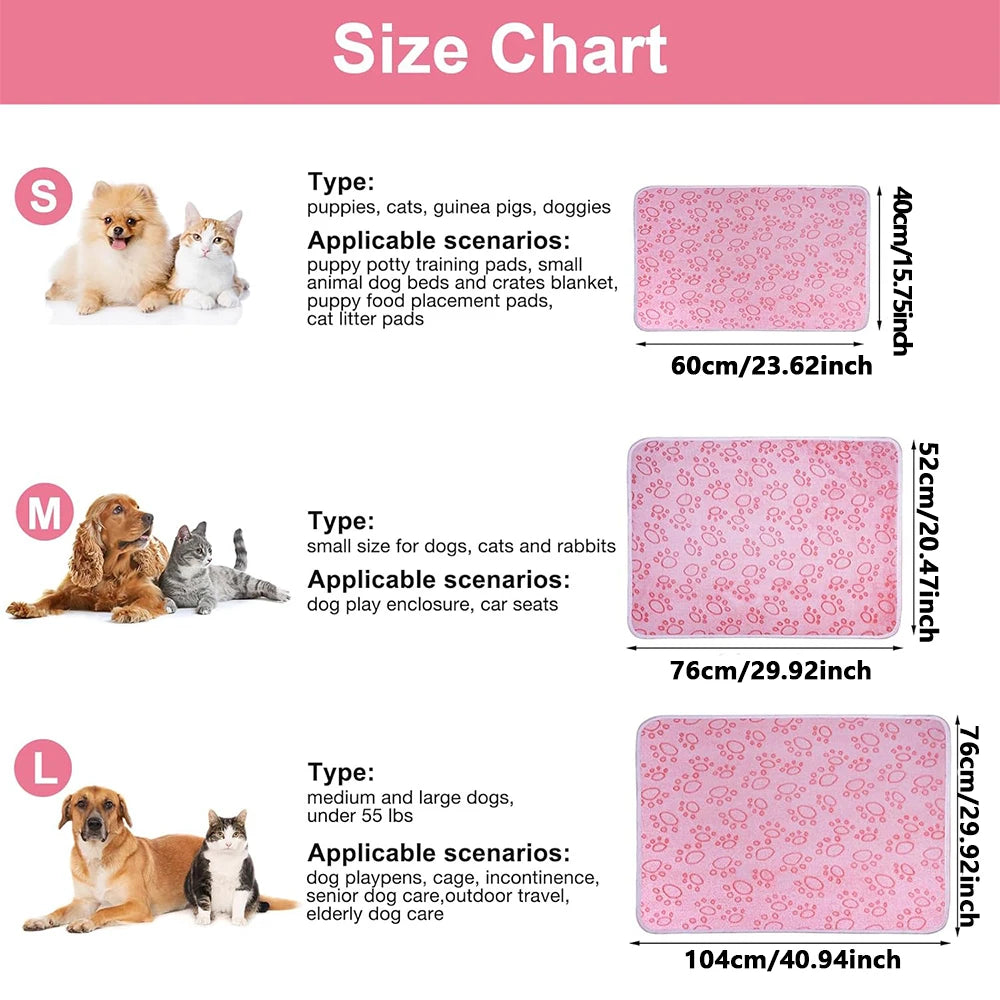 Ultra-Soft Paw Print Pet Blanket — Cozy & Machine Washable